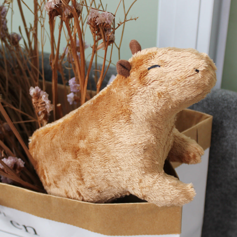 Simulation Capybara Plush Toy Capybara Cute Small Animal Doll Children Gift Decoration