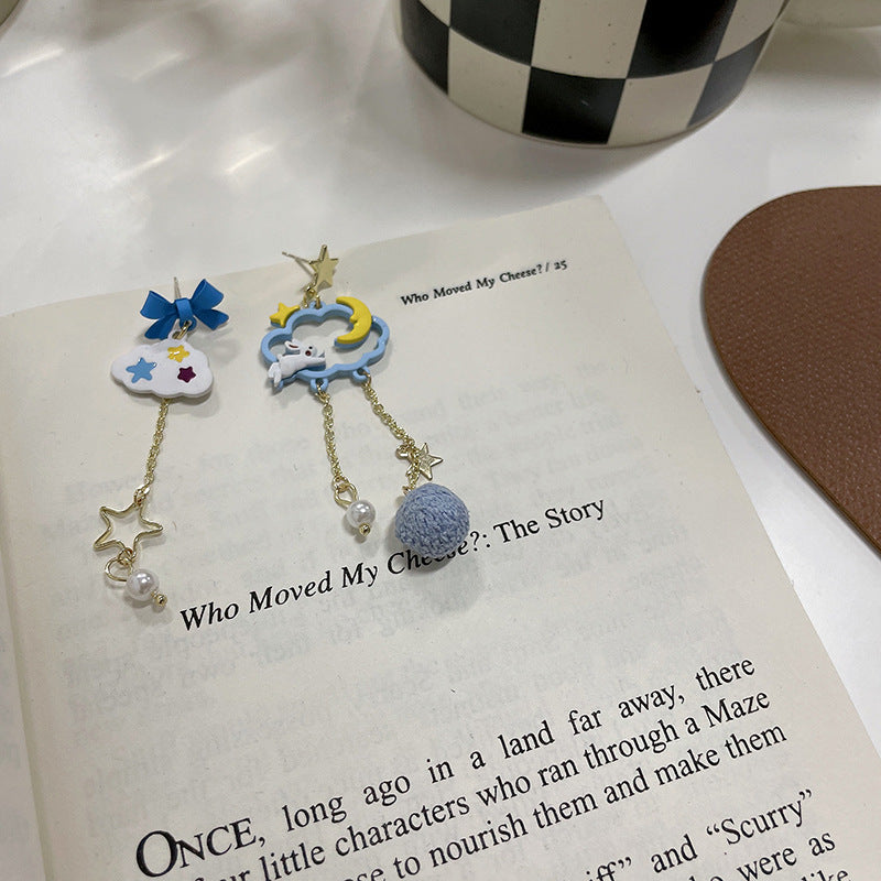 Boucles d'oreilles à nœud de lapin à la mode pour femmes