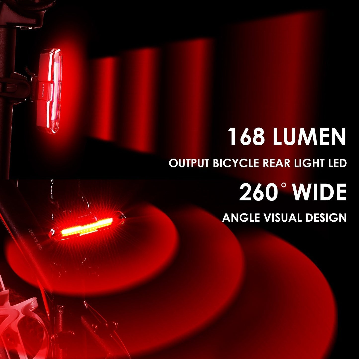 Feux arrière USB rouges et bleus, voyant d'avertissement pour vélo de montagne
