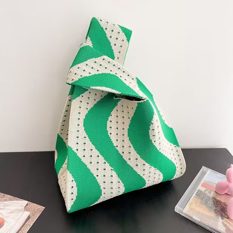 Women's Fashionable Large-capacity Striped Portable Storage Bag
