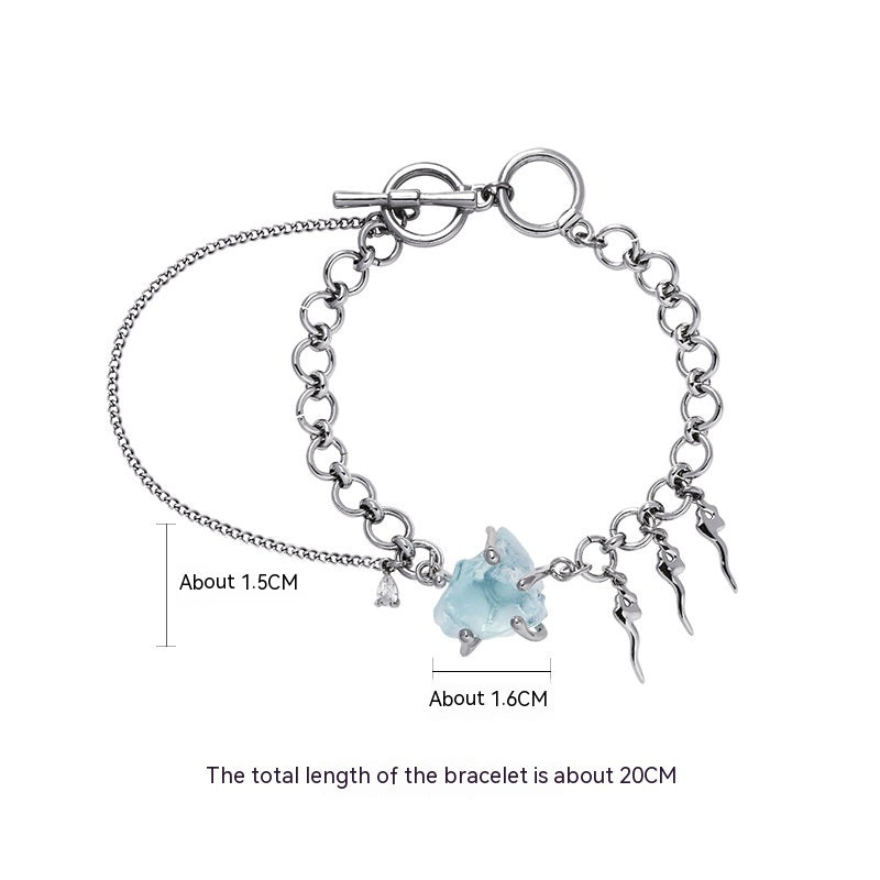 Collar Original Serie Glaciar Azul Para Mujer