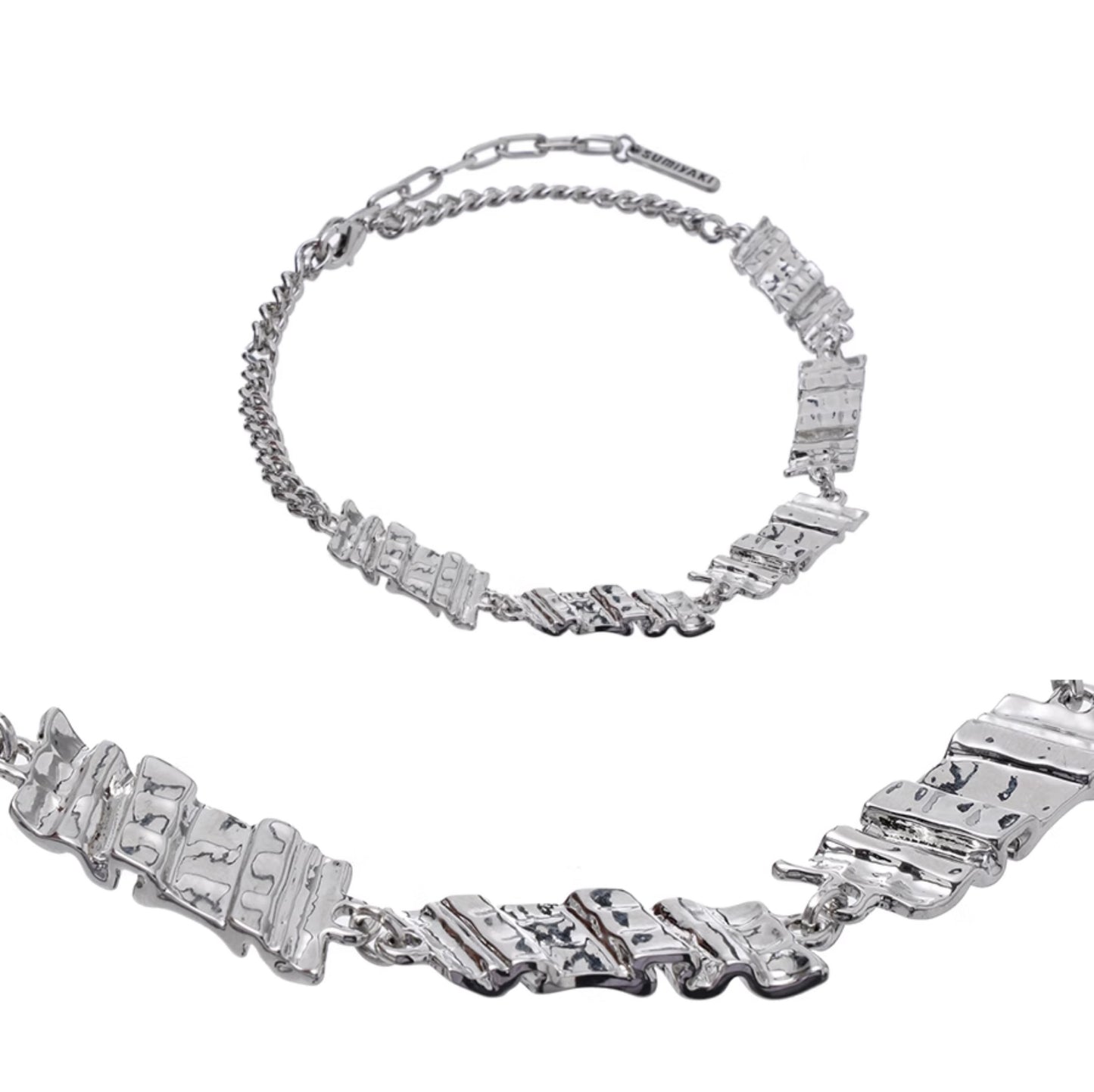 Collier à ongles en forme de plaque, chaîne de clavicule de Style unisexe