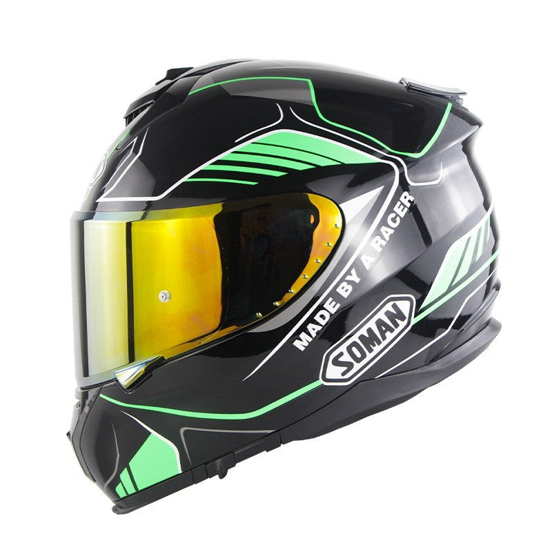 Casque intégral de moto, casque de moto à Double lentille, couverture complète