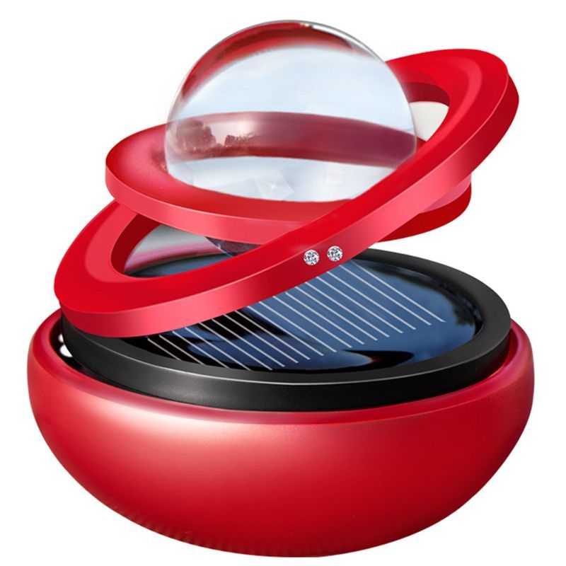 Diffuseur d'huile essentielle de parfum de sortie de climatisation d'aromathérapie suspendue rotative à Double anneau interstellaire solaire