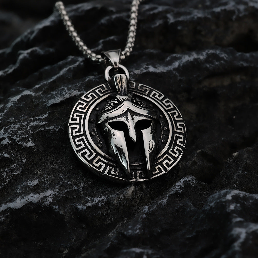 Ancient Greek Stainless Steel Personality Spartans Mask Pendant