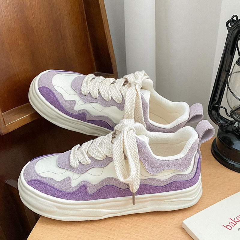 Baskets décontractées pour filles, chaussures à plateforme assorties