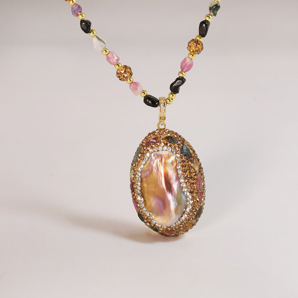 Freshwater Baroque Clavicle Chain Female