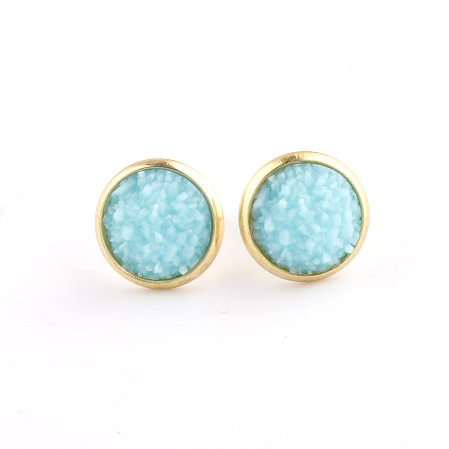 Boucles d'oreilles à tige étoilées en acier inoxydable plaqué or