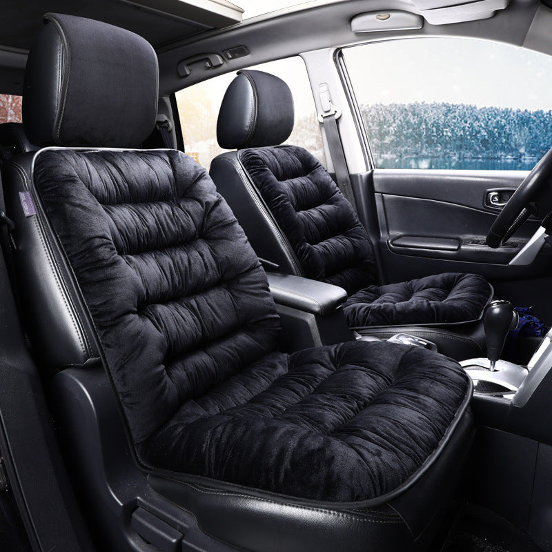 Coussin de siège de voiture universel en tissu peluche chaud d'hiver