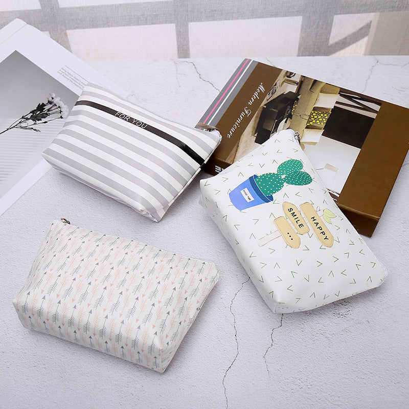 Gift Customized Women's PU Leather Handbag Fashionable Cosmetic Bag Outdoor Travel Cosmetics Buggy Bag