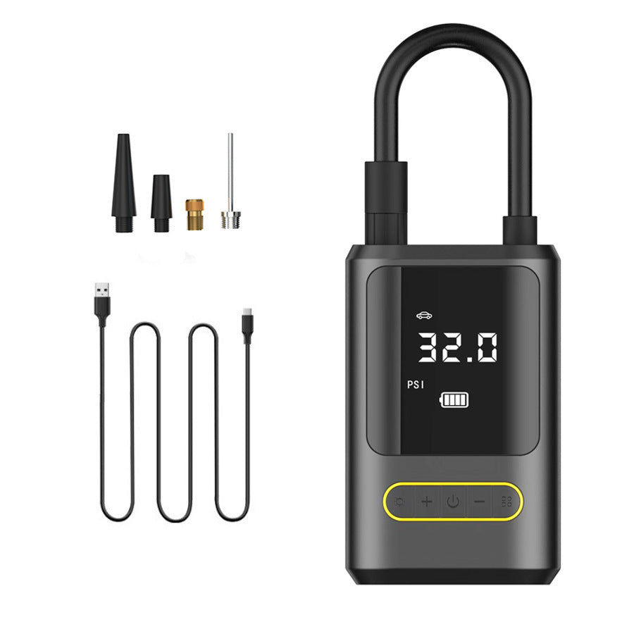Pompe à air de véhicule à affichage numérique de charge sans fil portable
