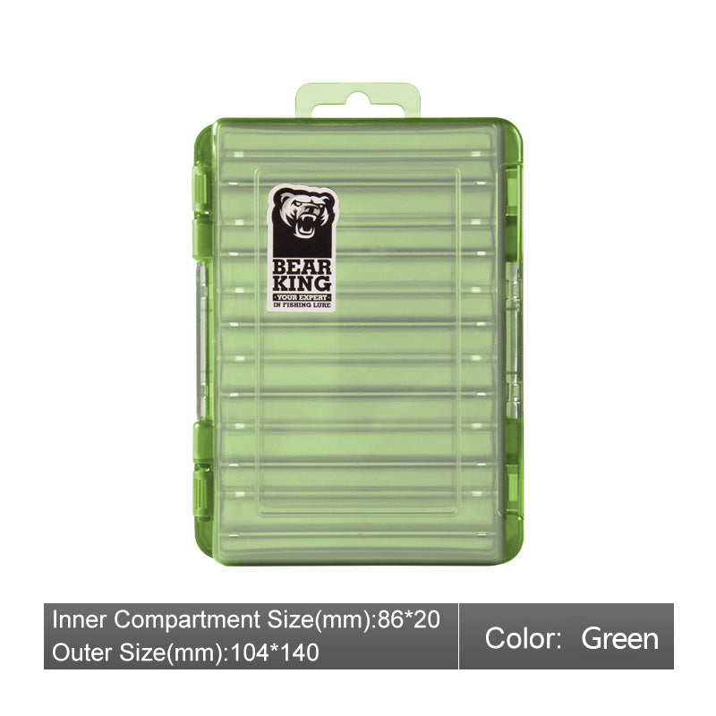 Caja de microobjetos de doble cara para señuelos de pesca Luya