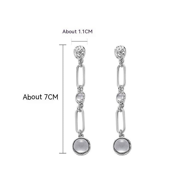 Original Transparent Egg Surface Long Earrings For Women