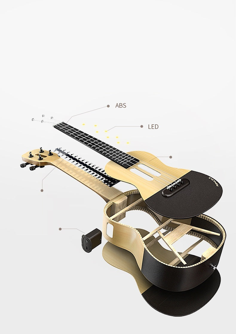 Ukelele inteligente U1, paquete de regalo de abeto de aprendizaje, entrada al juego, aplicación inteligente, guitarra pequeña