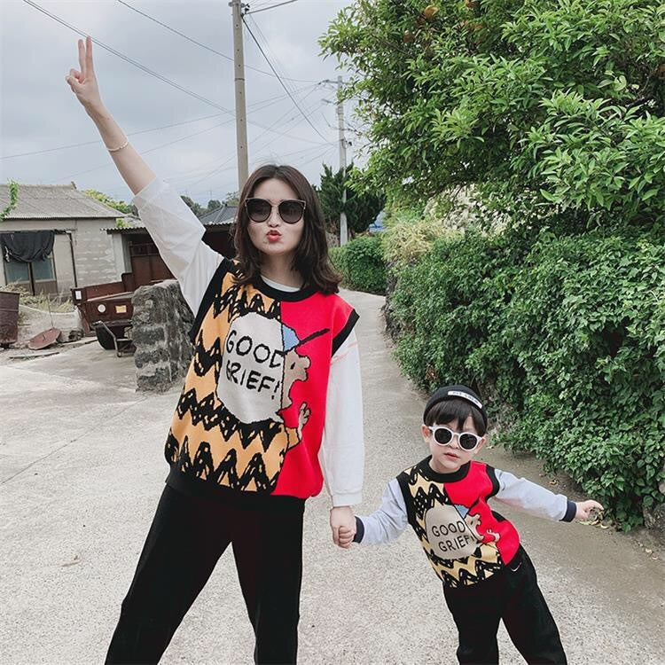 Pulls pour garçons et enfants, vêtements parent-enfant