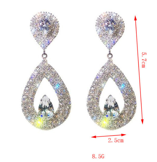 Boucles d'oreilles pendantes incrustées de diamants brillants pour femmes