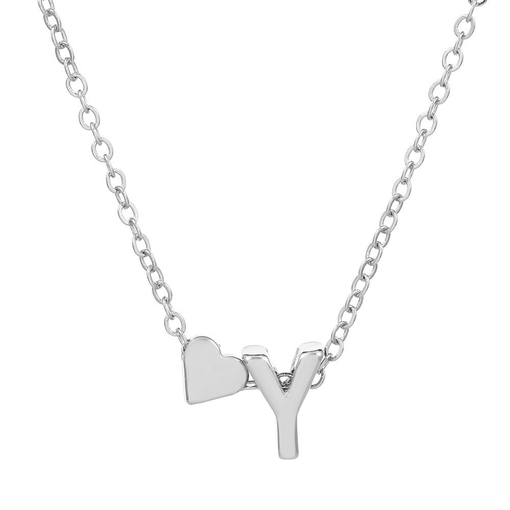 European And American Fashion Love 26 English Letter Simplicity Necklace