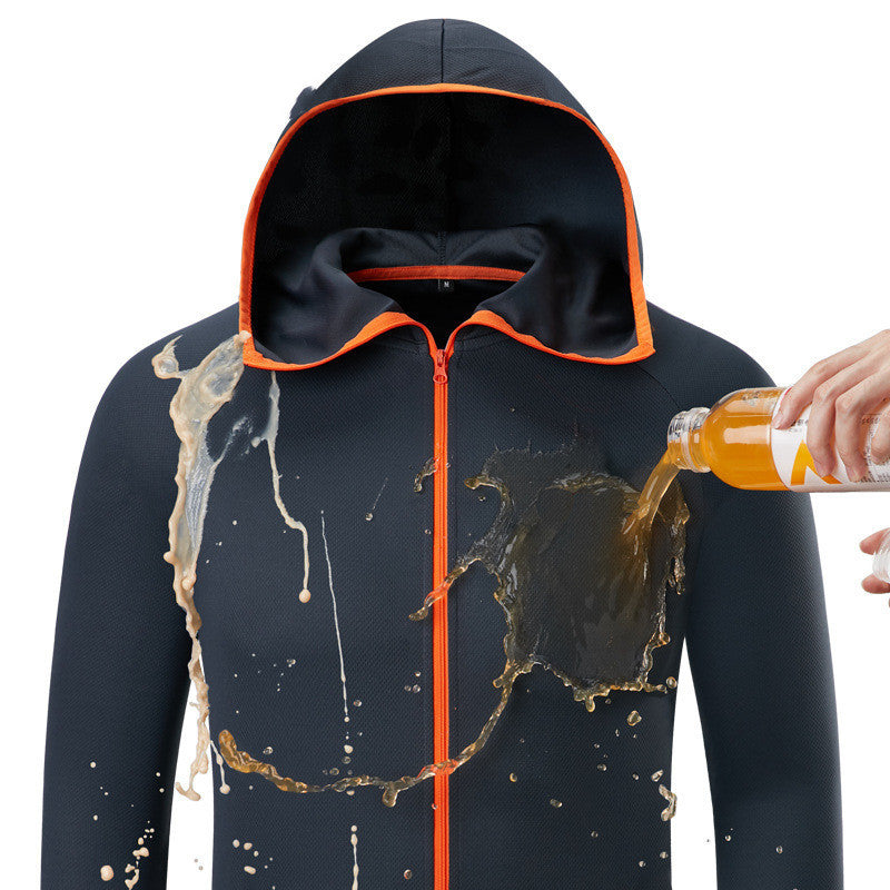Vêtements de pêche en soie glacée, technologie noire hydrophobe créative