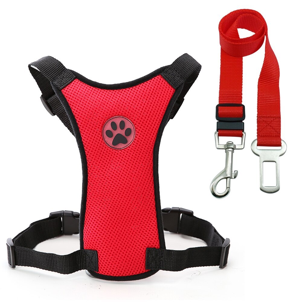 Fournitures pour chiens, sangles de poitrine en maille respirante, sécurité pour voiture, dos de poitrine