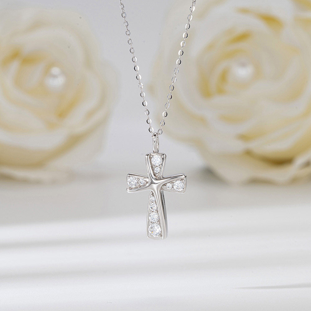 Cross Necklace High-grade Inlaid Full Diamond S925 Sterling Silver