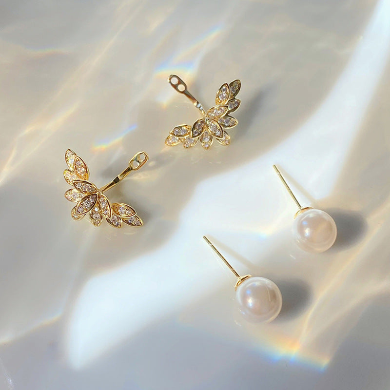 Boucles d'oreilles de luxe légères pour femmes, une paire, deux styles de port, haute qualité