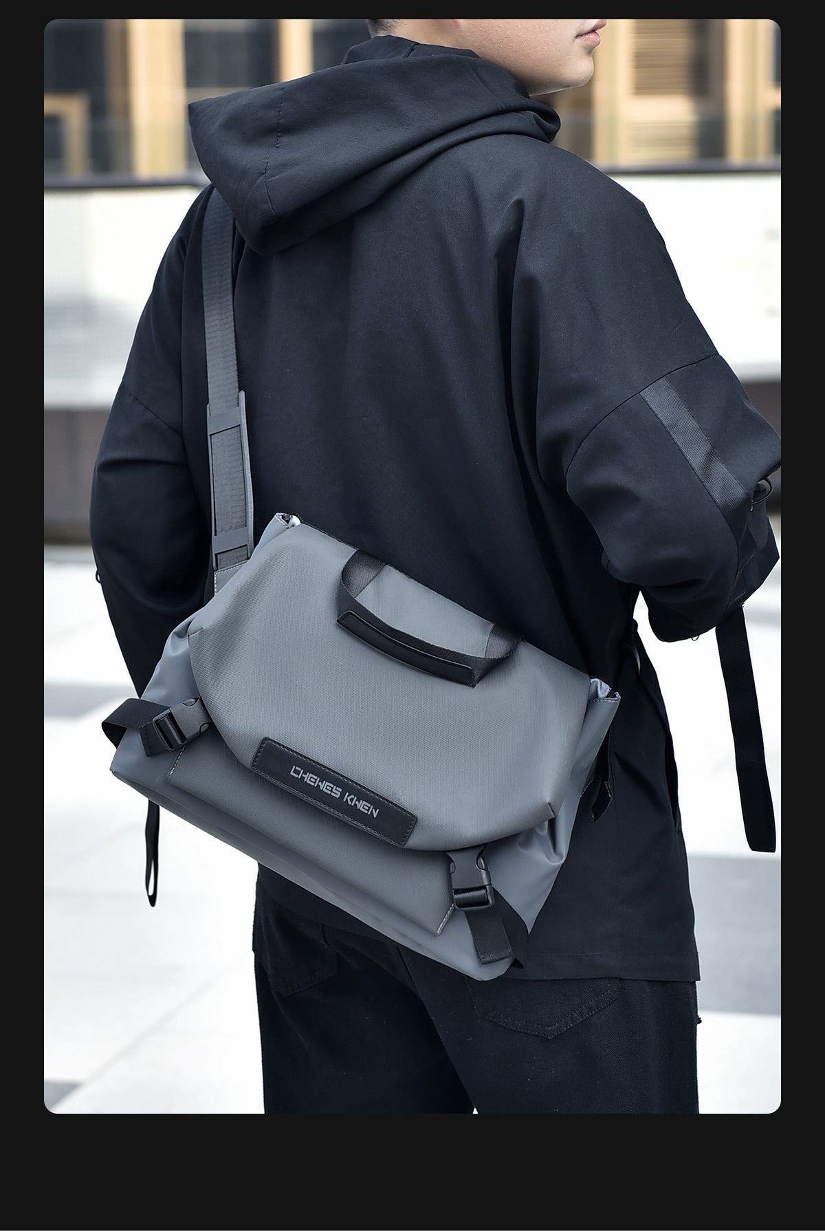 Bandolera para hombre, marca de moda funcional, estilo japonés, ropa de trabajo, bolso de hombro para motocicleta