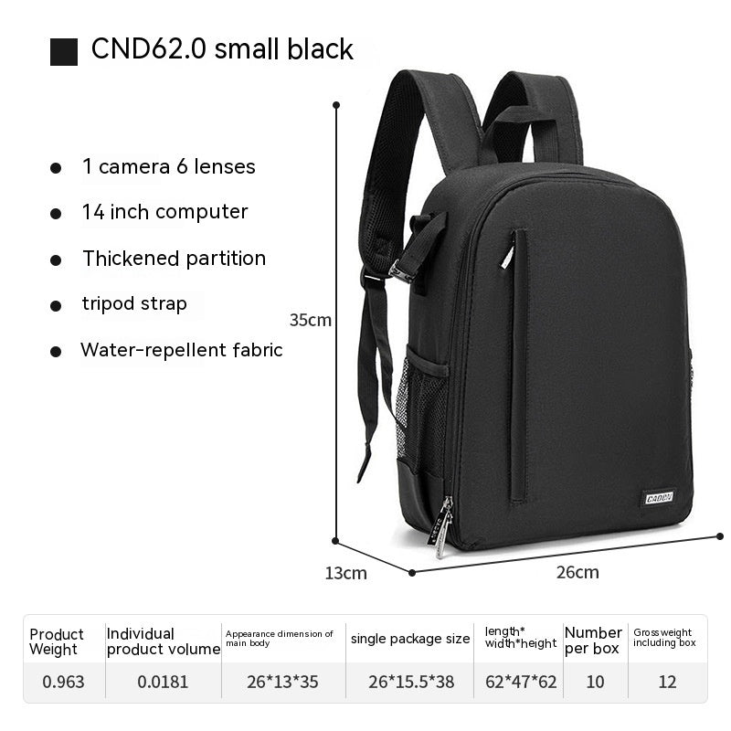 Sac pour appareil photo reflex numérique décontracté, sac pour appareil photo en nylon de couleur unie