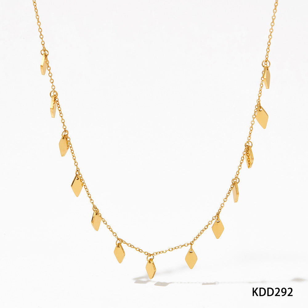 Diamond-shaped Sequins Clavicle Chain Female