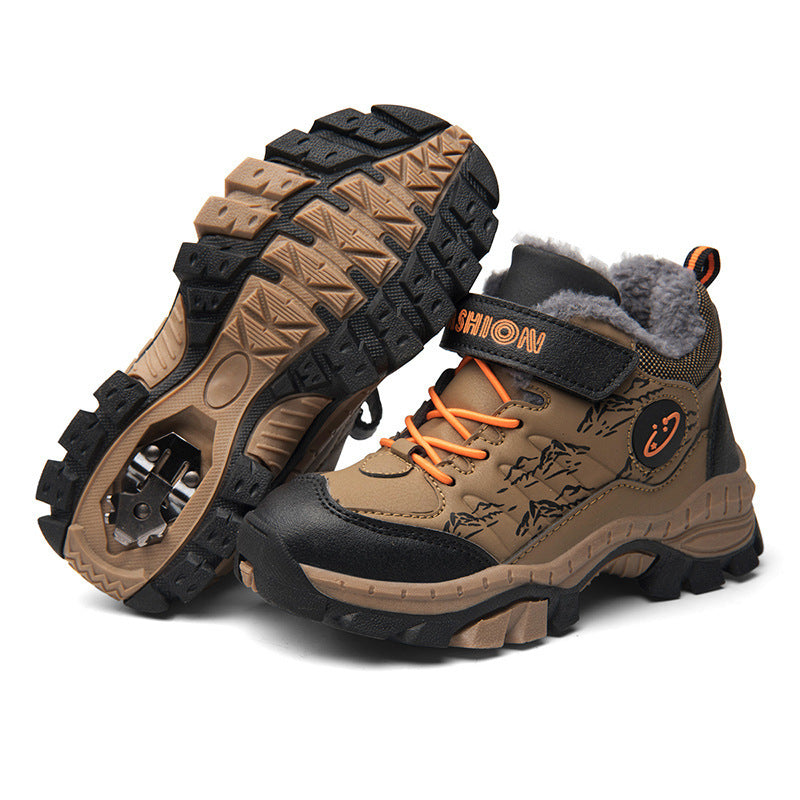 Chaussures en coton pour enfants garçons deux grandes chaussures de randonnée en coton