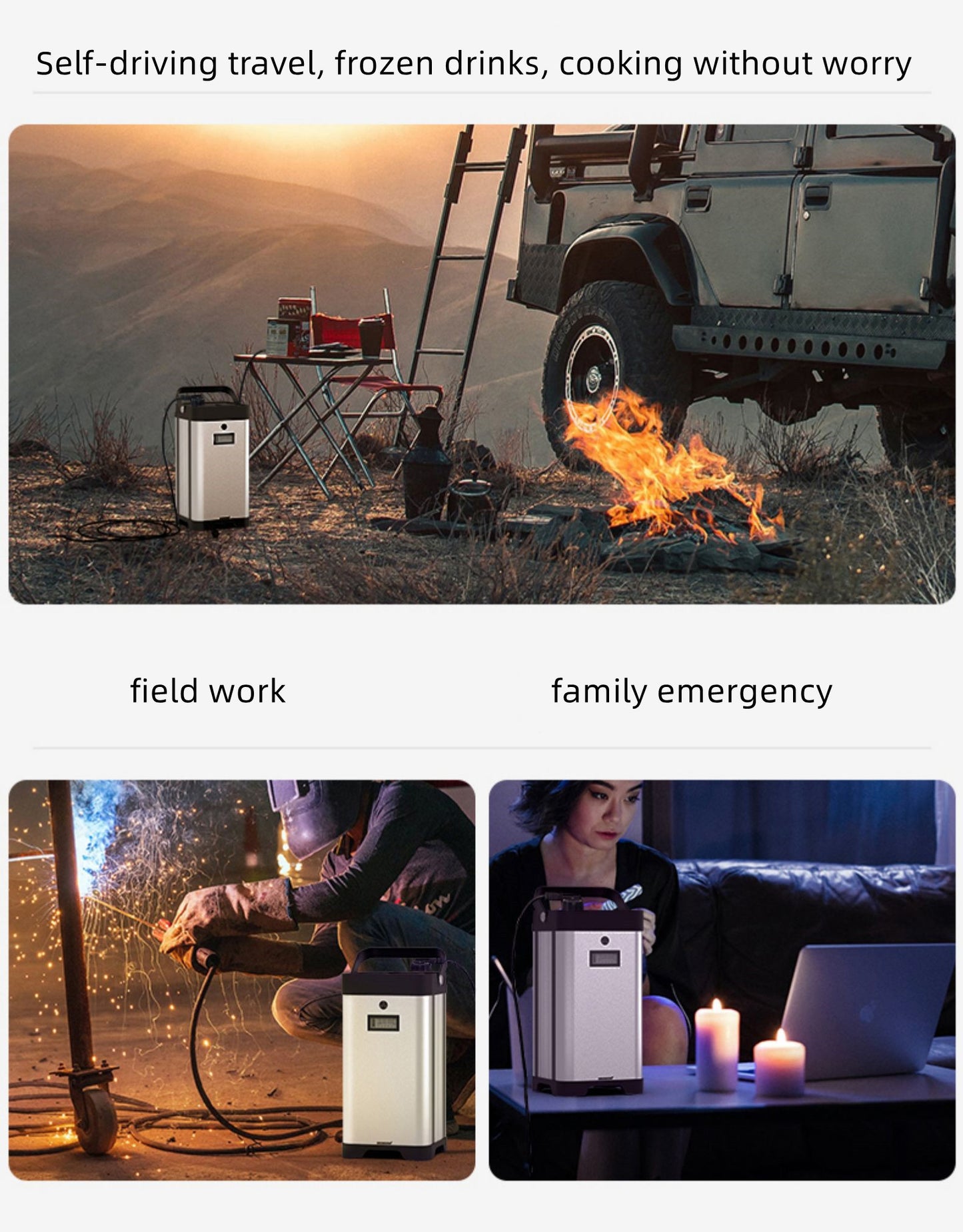 Convertidor de energía de batería portátil de modo dual 12V7000W