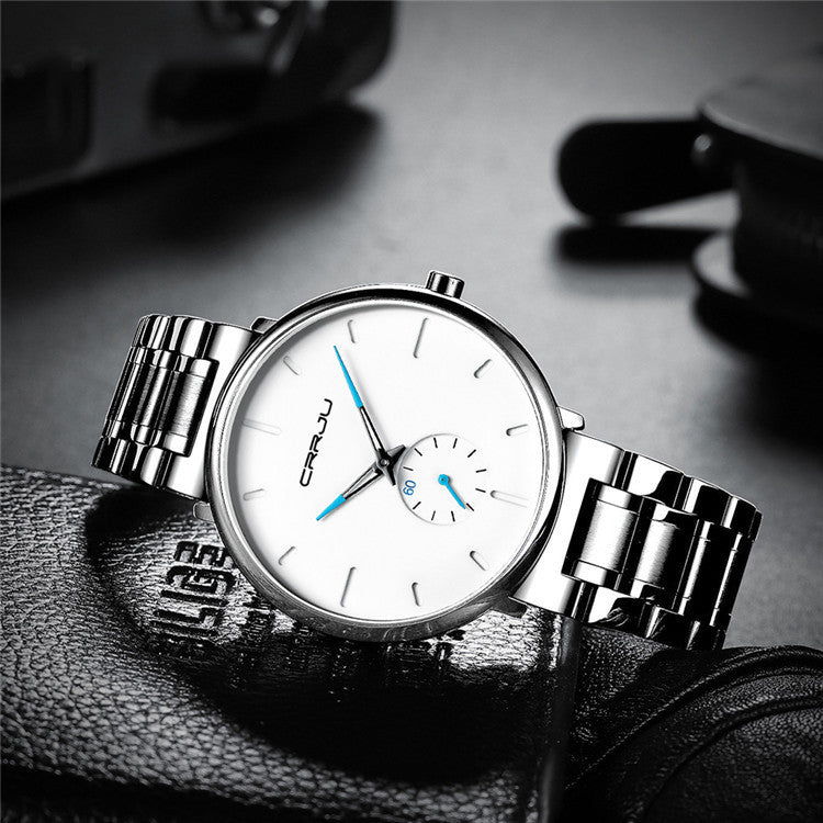 Nuevo reloj para hombre multicolor con correa de acero