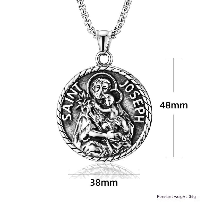Stainless Steel Virgin Back Cushion Pendant