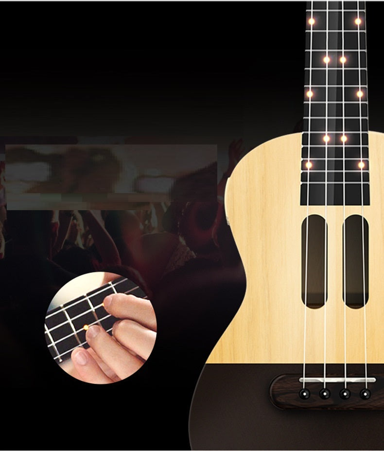 Ukelele inteligente U1, paquete de regalo de abeto de aprendizaje, entrada al juego, aplicación inteligente, guitarra pequeña