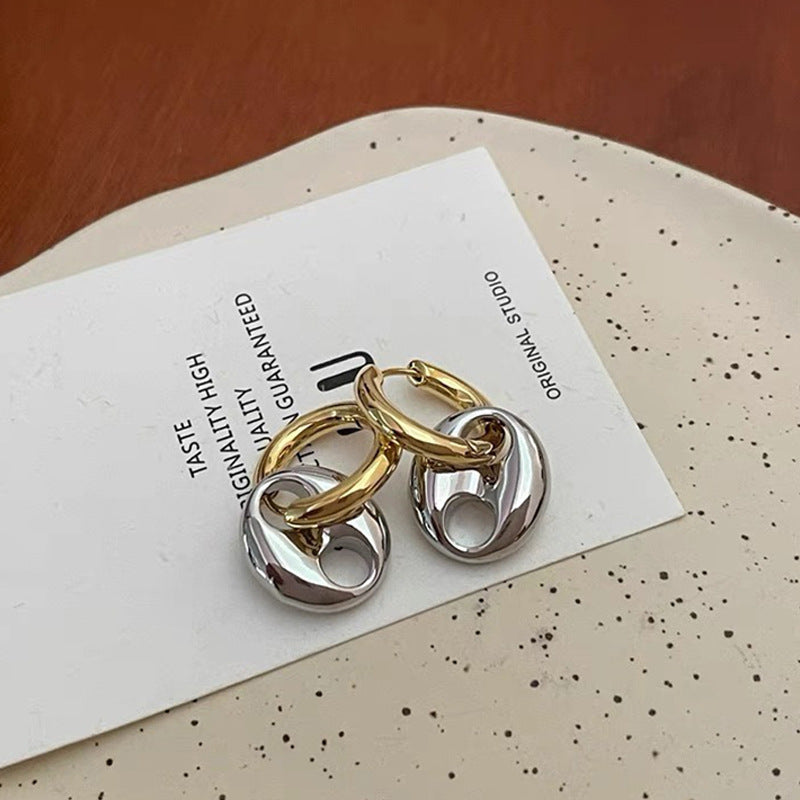 Atmosphere High-grade Simple Bracelet Electroplated Earrings