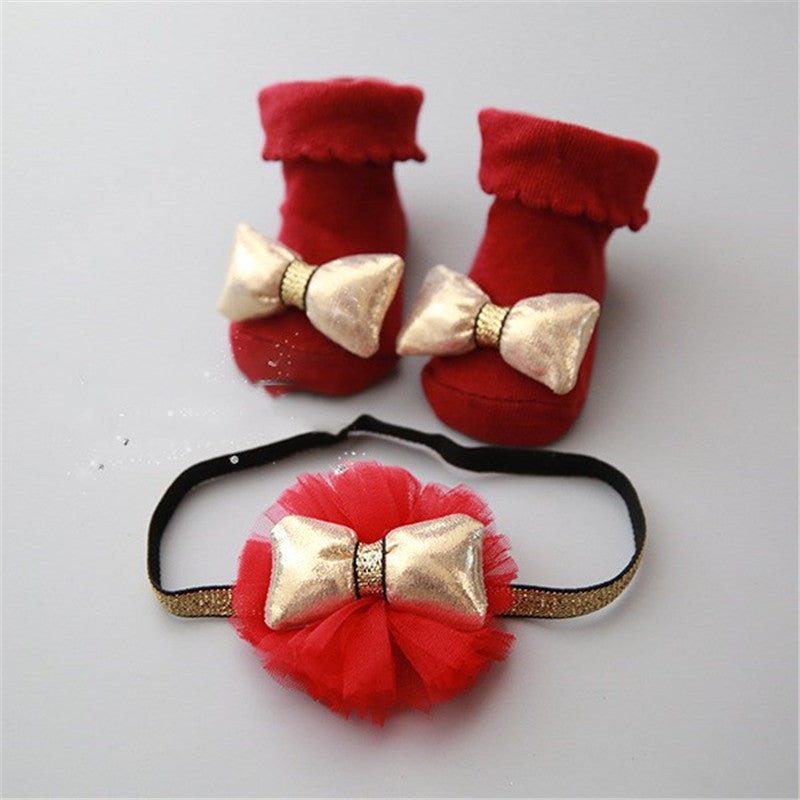 Accesorios para diadema de calcetines cortos infantiles.