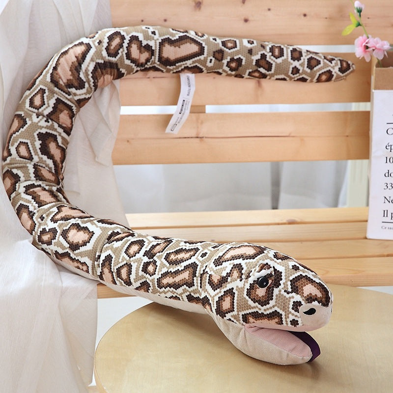 Farmer And Python Simulation Snake Plush Puppet Toy