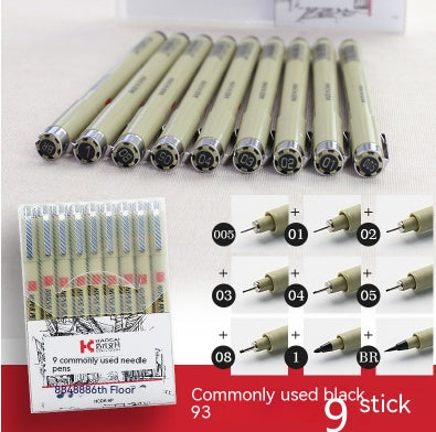 Stylo à aiguille à crochet uniquement pour l'art, dessin peint à la main, stylo à croquis