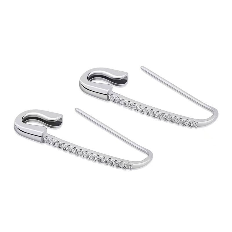 Women's Fashionable Temperament Inlaid Zircon All-match Earrings