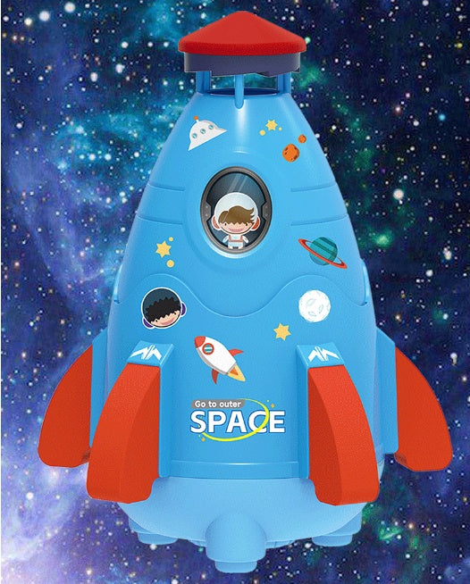 Aspersor de cohete espacial para niños