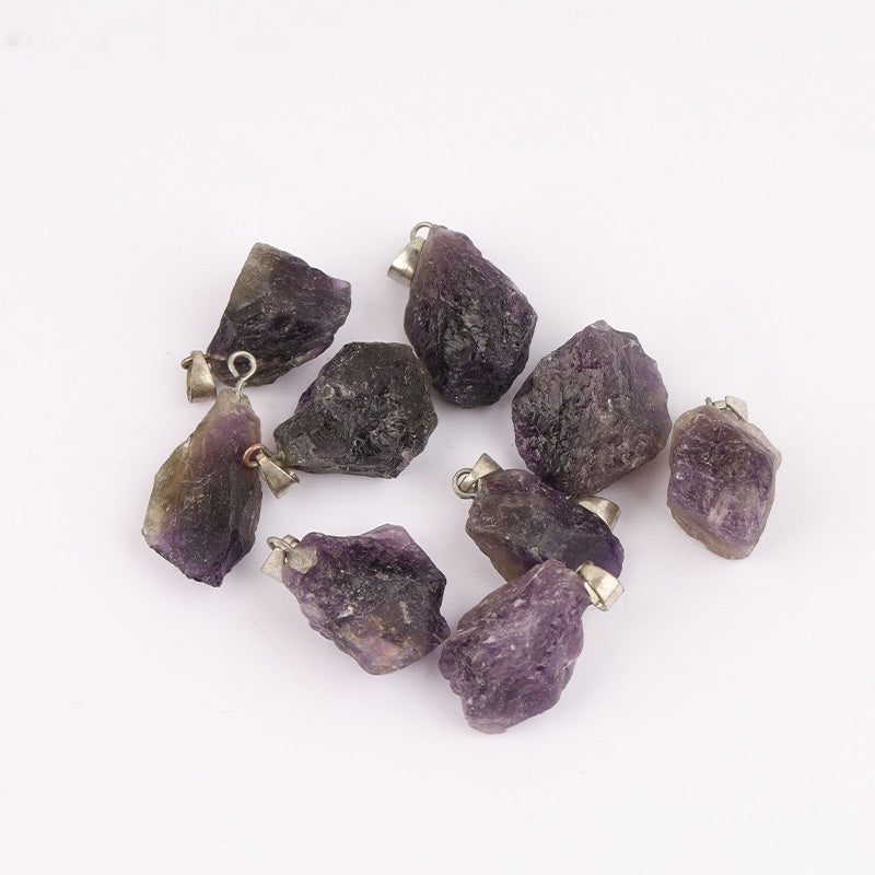 Colgante de piedra de cristal de color natural del arco iris