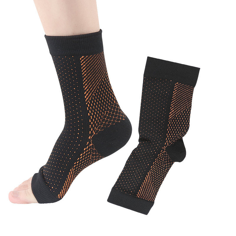 Chaussettes de Compression pour hommes et femmes, soulage le gonflement, à bout ouvert, pour cyclisme, course à pied, basket-ball, sport