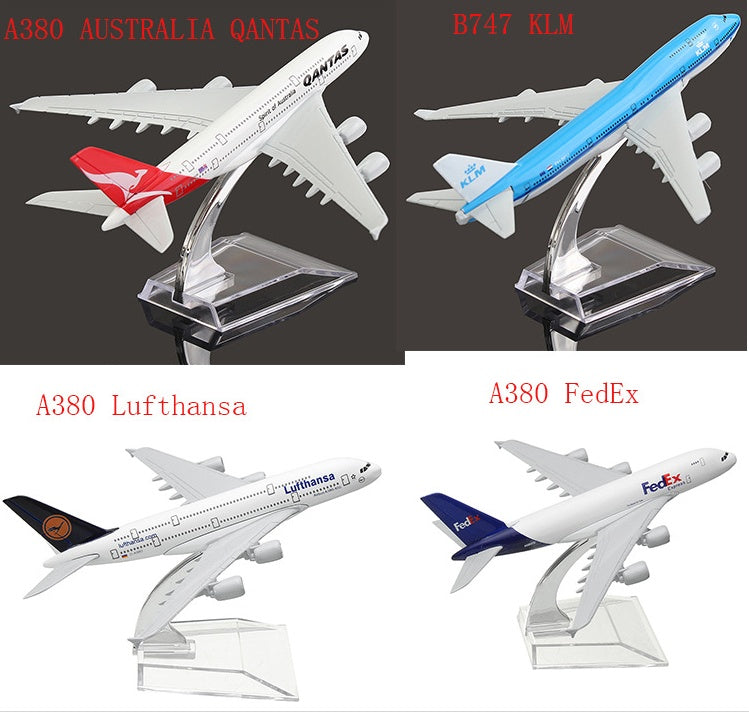 Modèle d'avion de l'aviation civile en alliage, modèle Airbus International, Simulation de modèle d'avion de bureau, décoration