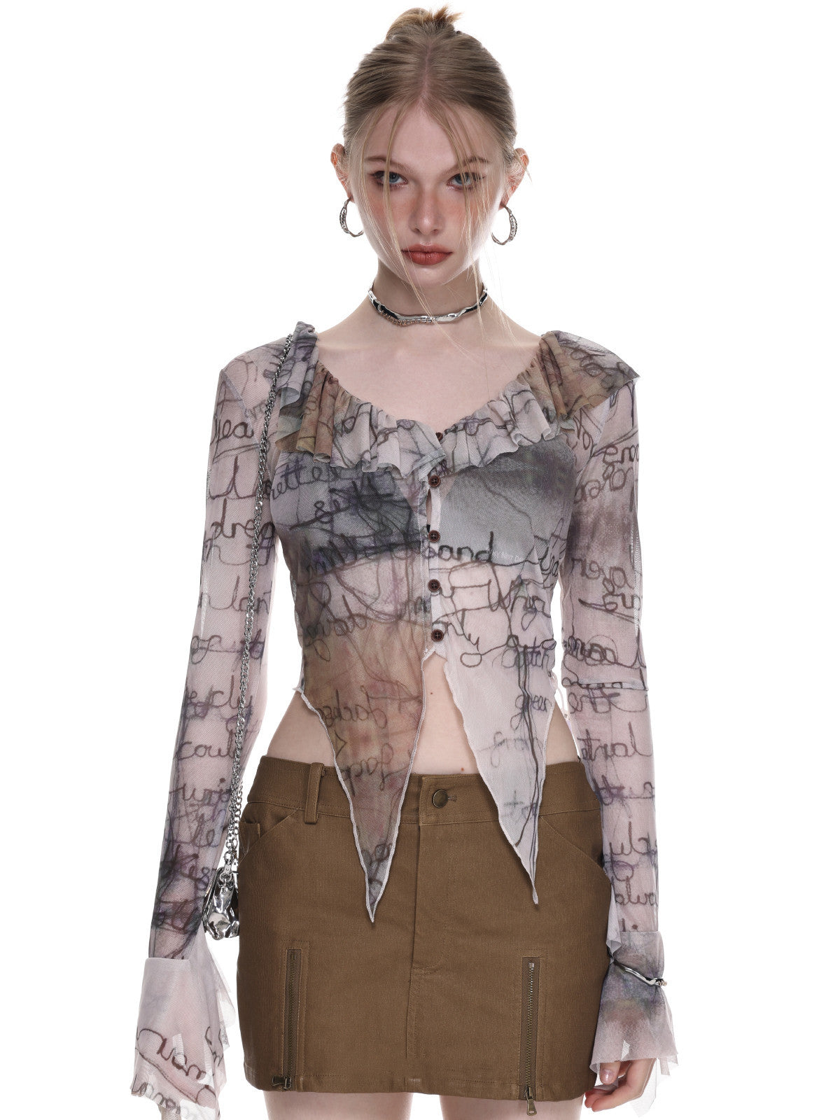 Collier métallique de niche féminine