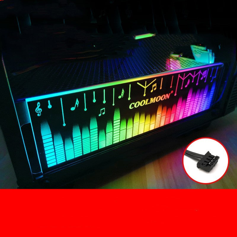 Barra de luz LED montada transversal, caja emisora, decoración, soporte para tarjeta gráfica RGB