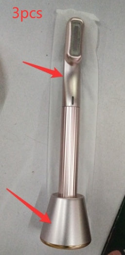 Nuevo masaje de ojos rotatorio mejorado de 360 ​​grados, masaje terapéutico de calor facial, luz LED roja, varita de herramienta de cuidado de la piel 5 en 1