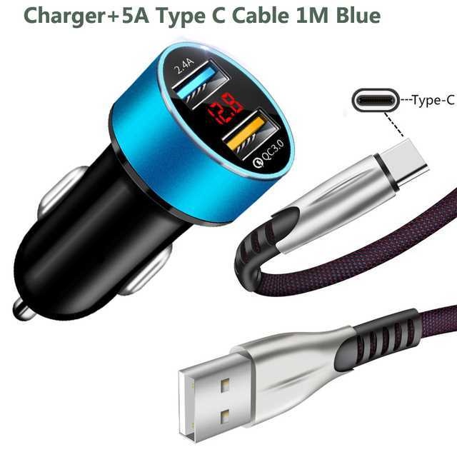 Cable de teléfono USB Tipo C Carga Carga rápida QC 0