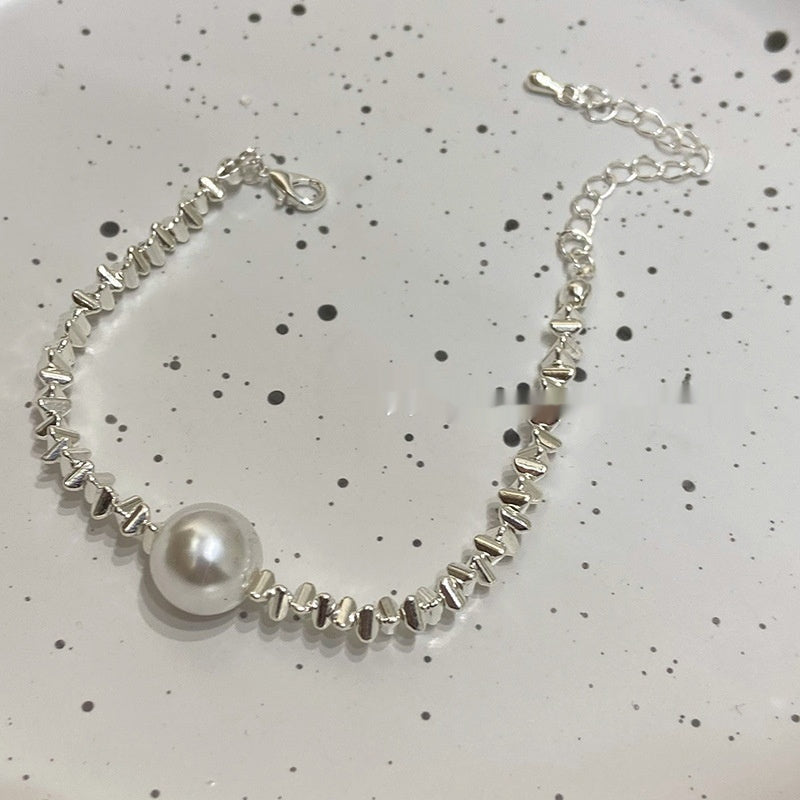 Pulsera de corazón de perlas de temperamento de moda para mujer