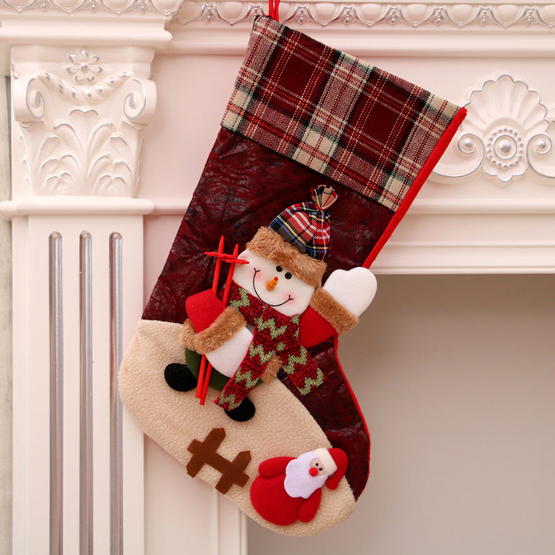 Decoraciones navideñas Calcetines de Papá Noel Colgante para árbol de Navidad Calcetines de Navidad Bolsa de regalo Bolsa de Navidad