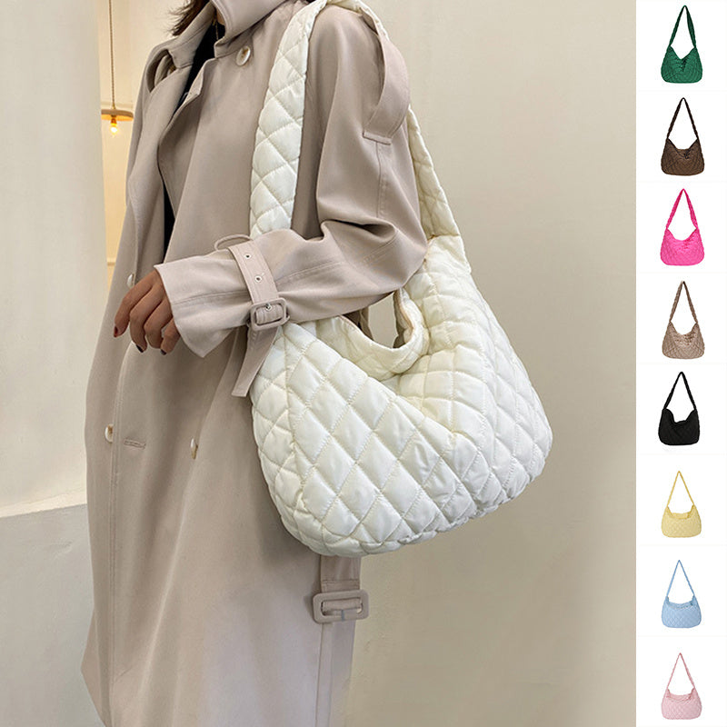 Sacs personnalisés d'hiver pour femmes, sac à bandoulière avec couture en losange, sacs à main de Shopping décontractés pour les déplacements