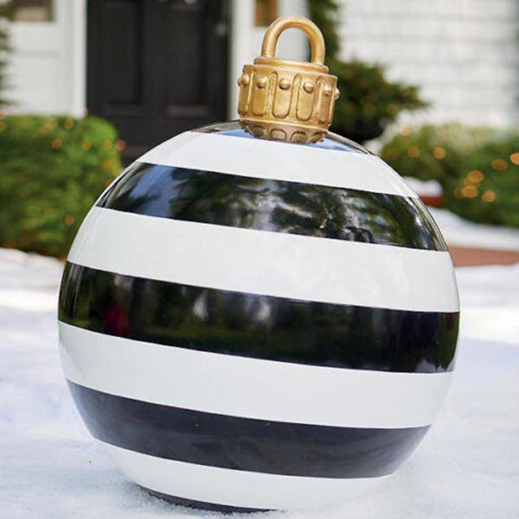 Boules de noël décorations d'arbre de noël, jouets gonflables d'ambiance extérieure pour la maison, boule cadeau de noël